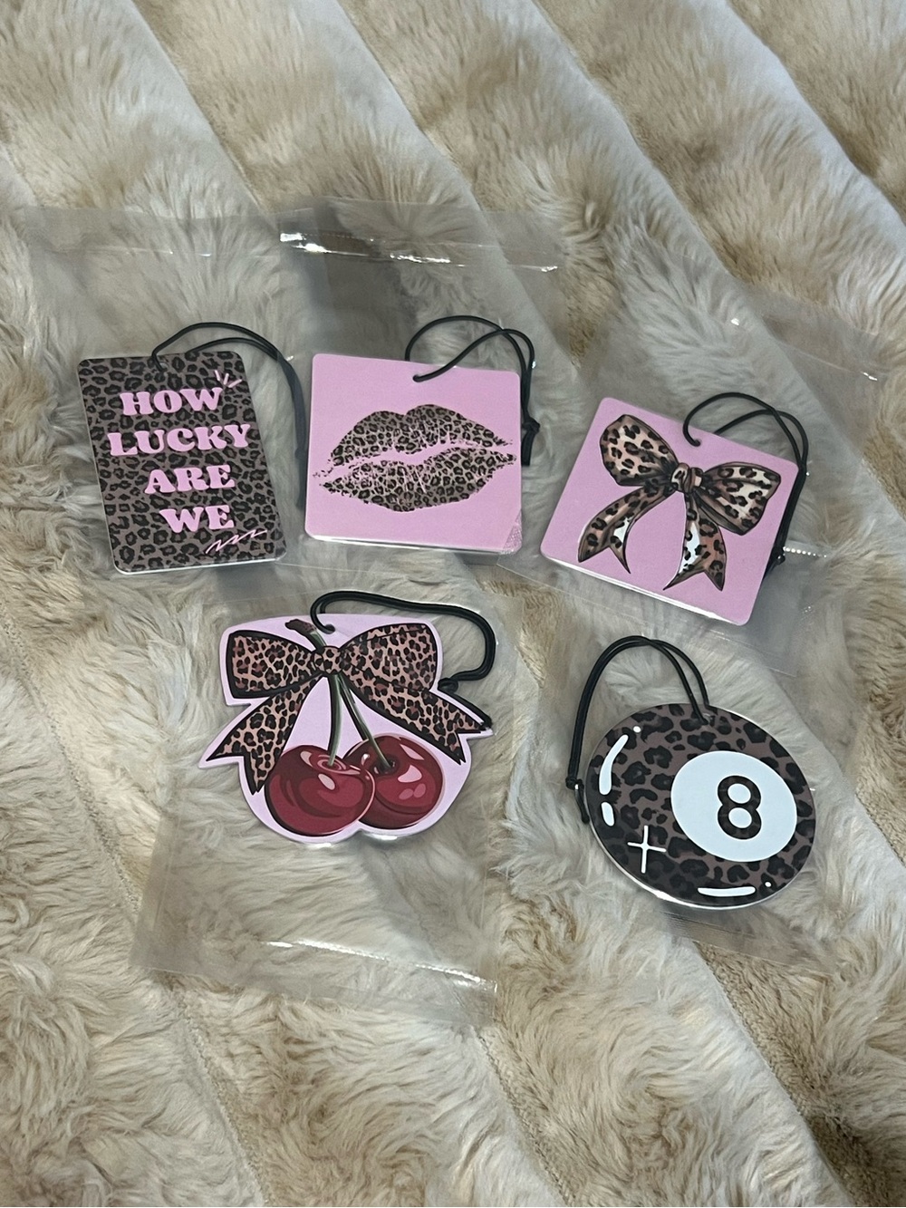 Pink Leopard Print Air Freshener Pack